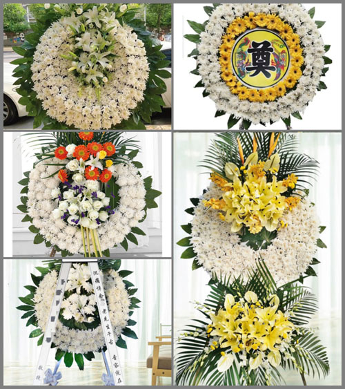 上海奉贤区青村镇钱忠村花圈速递